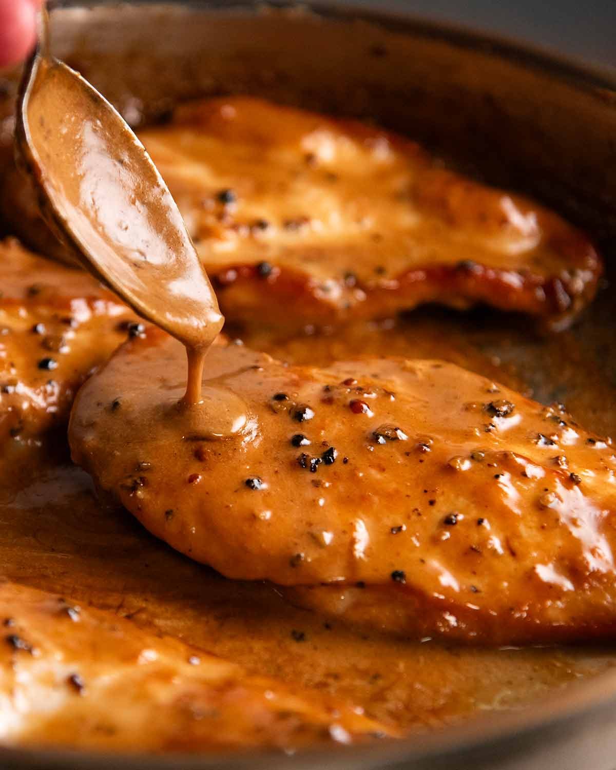 JB’s Chicken au Poivre (Creamy Peppercorn Sauce)