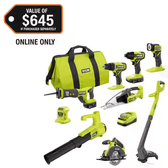 Home Depot Provides Major Reductions on Ryobi Power Tools Clearance