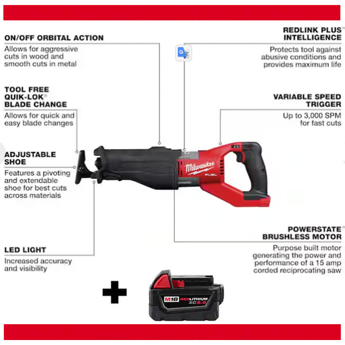 Milwaukee Sawzall Sale: Enjoy 48% Off for Today Only