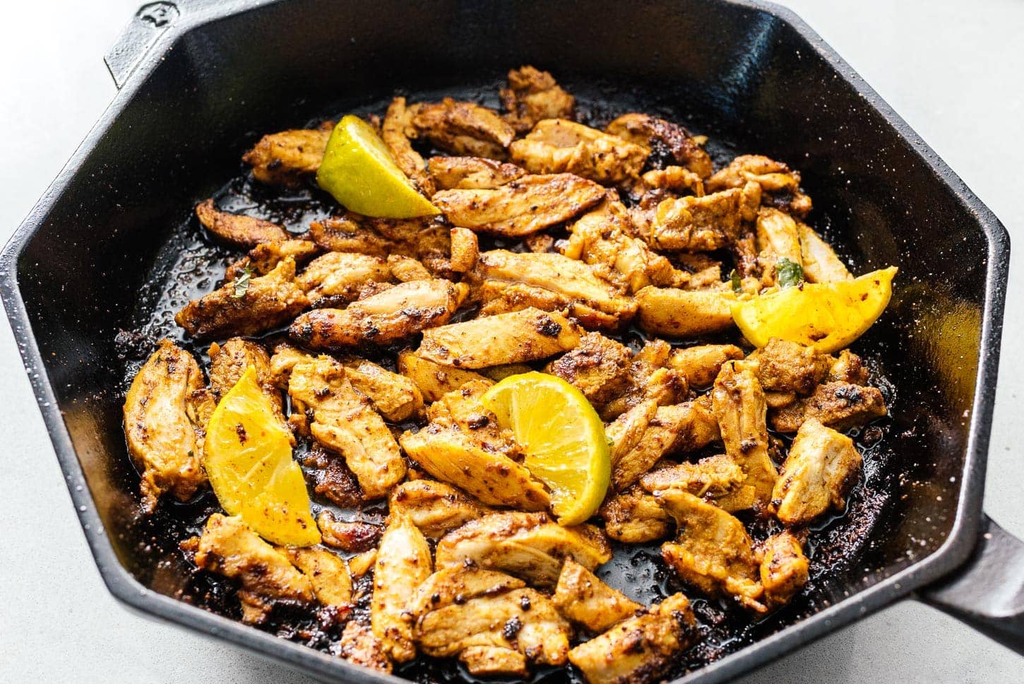 shawarma in a cast iron pan | www.iamafoodblog.com