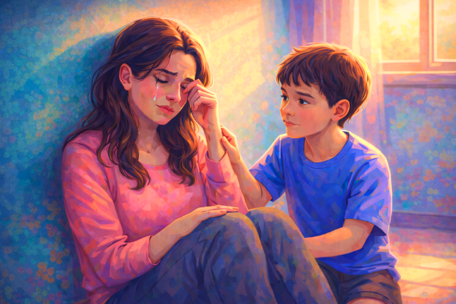 The Benefits of Allowing Children to Witness Parental Sadness After Years of Concealment