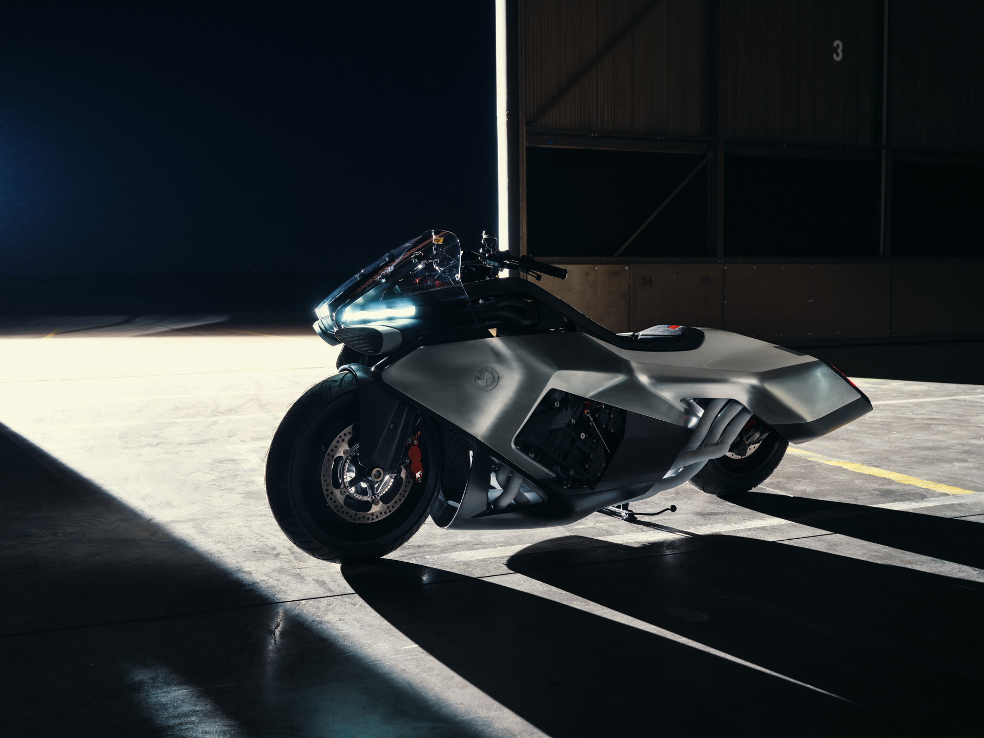 BMW's Vision K18 Concept Showcases Innovative Exhaust Pipes Modeled After Starship Thrusters