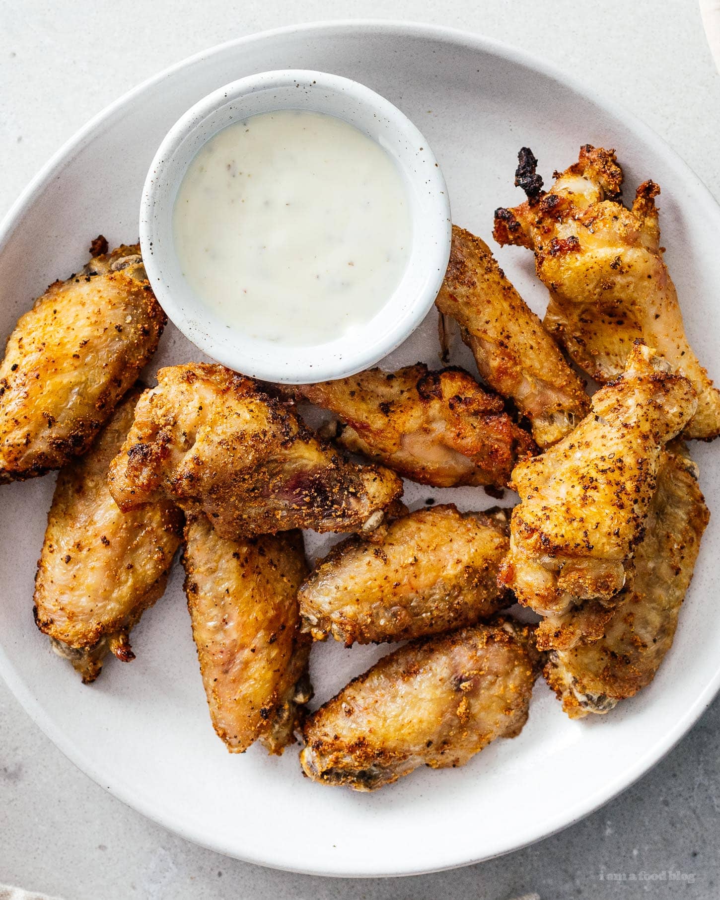 extra crispy air fryer chicken wings | www.iamafoodblog.com