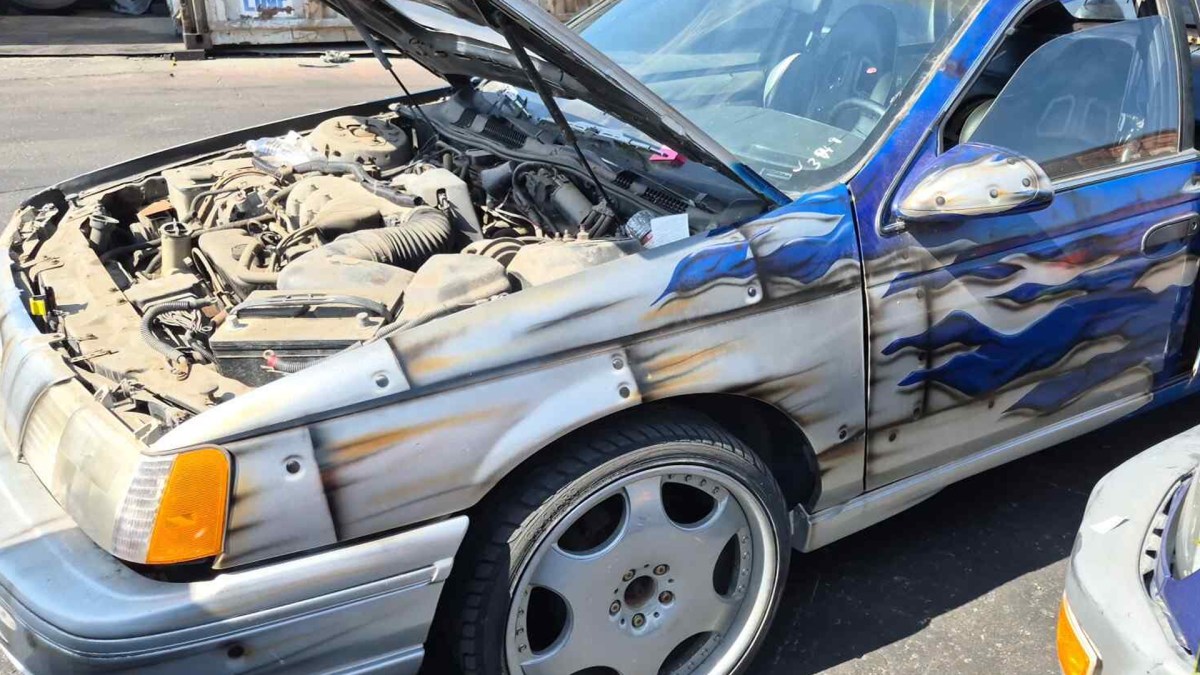 "Altered Ford Taurus from 'Pimp My Ride' Currently Offered at California Pick-Your-Part Junkyard"