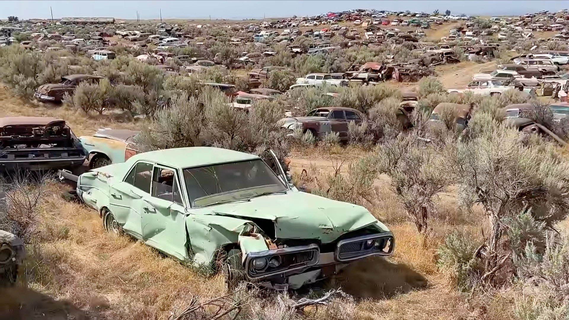 Vast Idaho Salvage Lot with 8,000 Vehicles Ravaged by 8,600-Acre Inferno