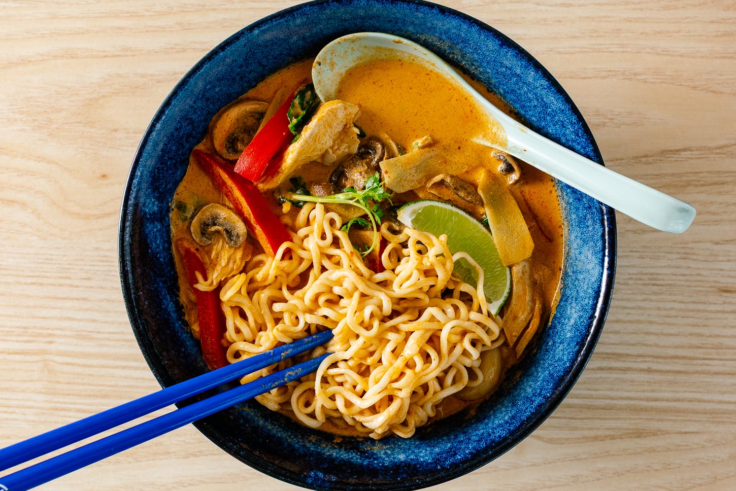 Thai red curry ramen | www.iamafoodblog.com