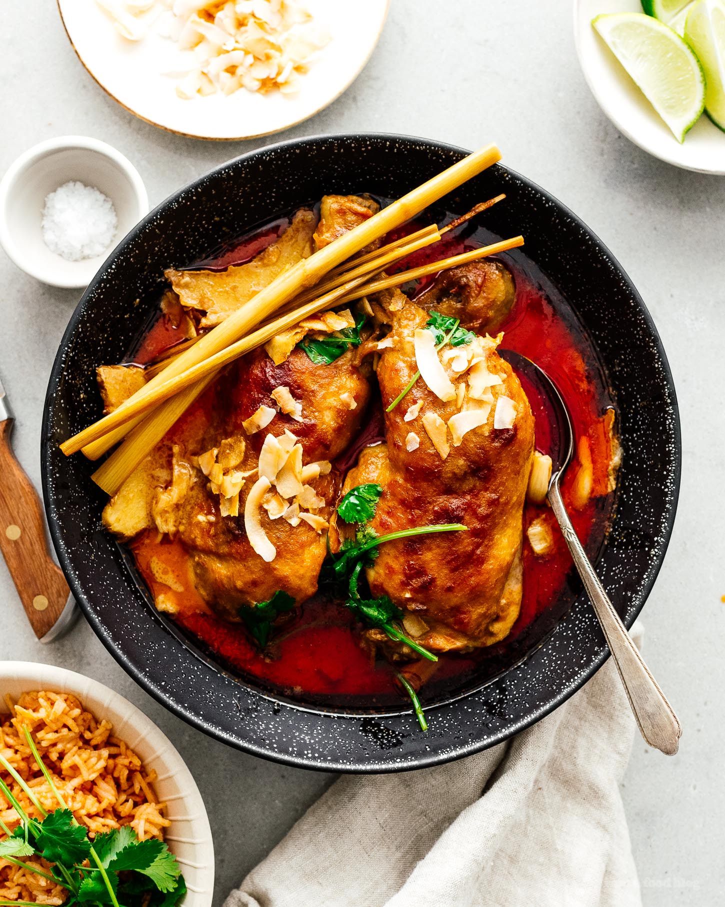 Easy Weeknight Coconut Curry Braised Chicken Legs Recipe | www.iamafoodblog.com