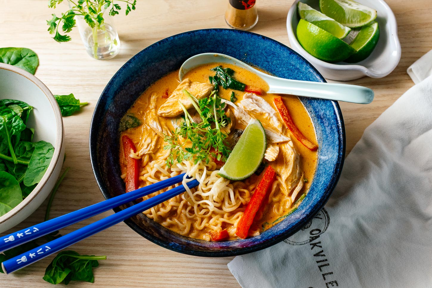 Thai red curry ramen, finished | www.iamafoodblog.com