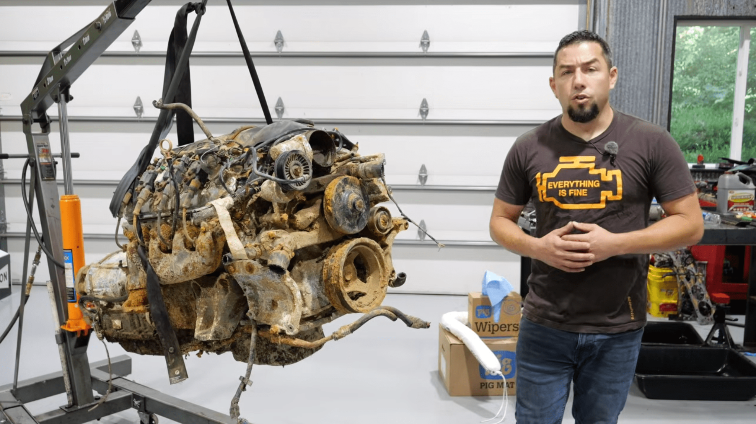 Influence of Four Years in a River on a GM 6.2L V8 Engine