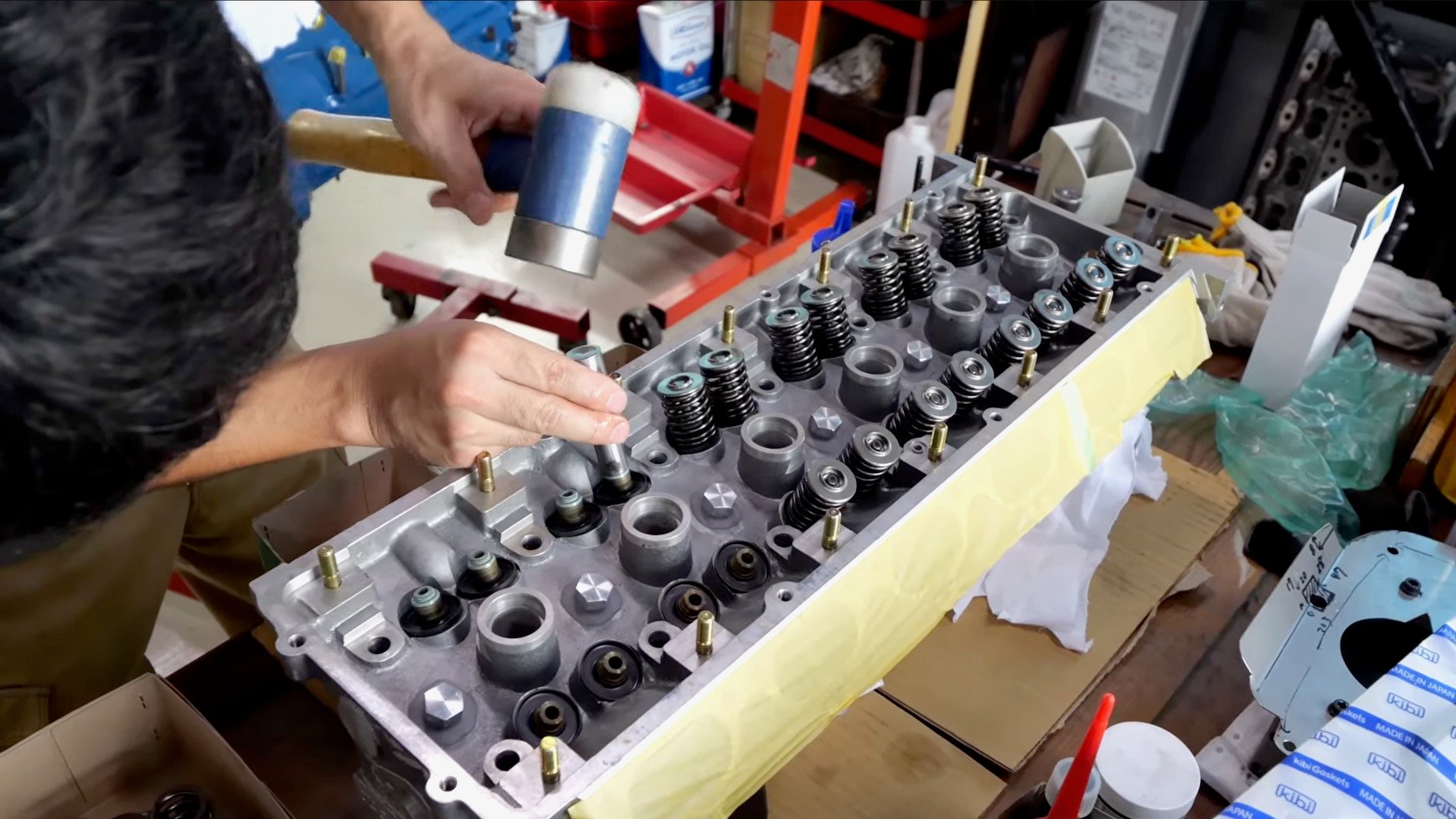 Japanese Racing Shop Showcases Engine Assembly Procedure
