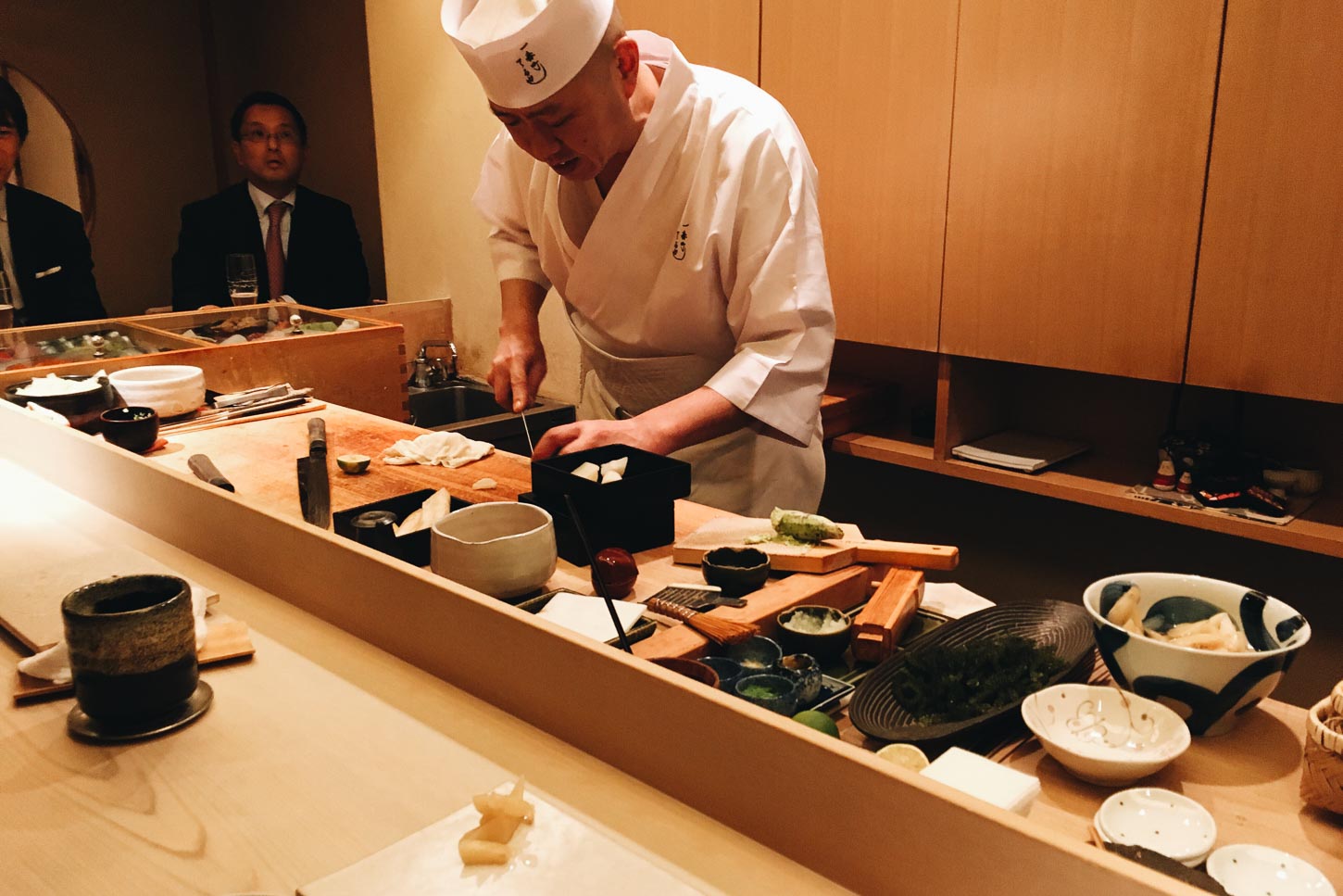 Salaryman Enjoying Sushi | www.iamafoodblog.com