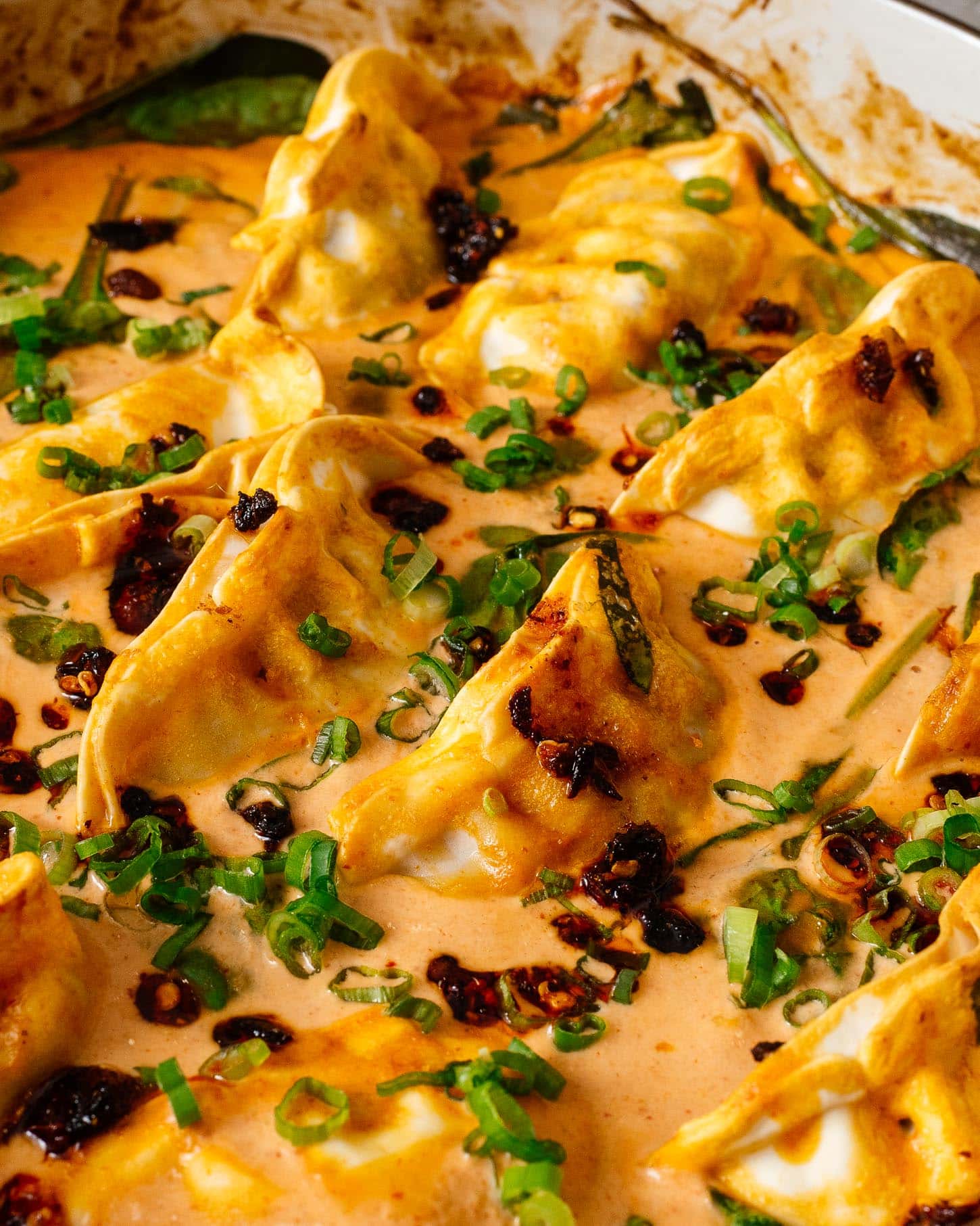 Tiktok One Pan Dumpling Bake