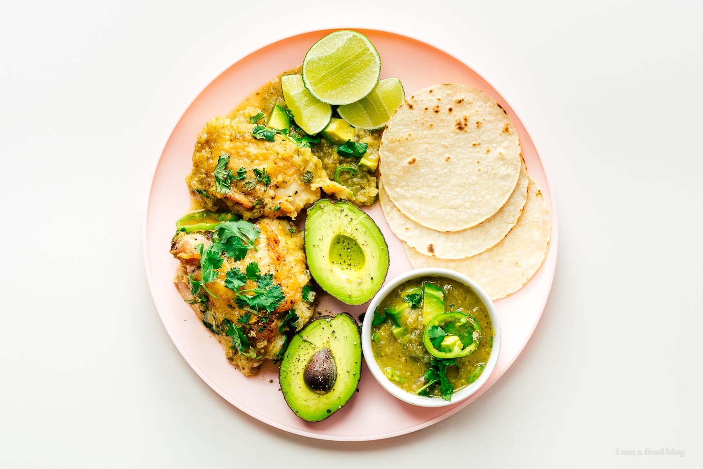 hatch chile chicken thighs | www.iamafoodblog.com