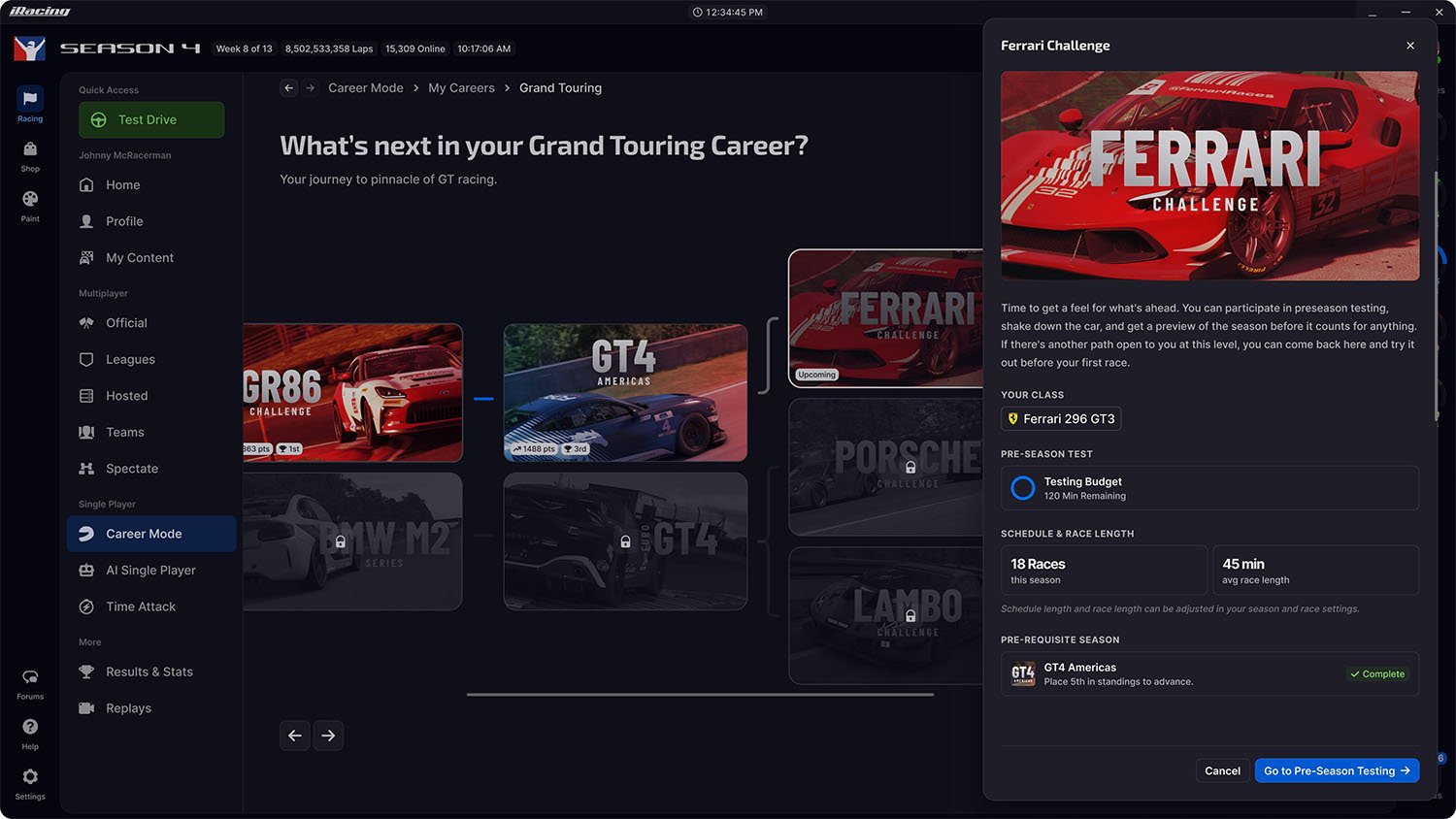 iRacing Unveils New Career Mode on the Horizon with Exciting Features