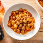 mini meatball pasta recipe | www.iamafoodblog.com