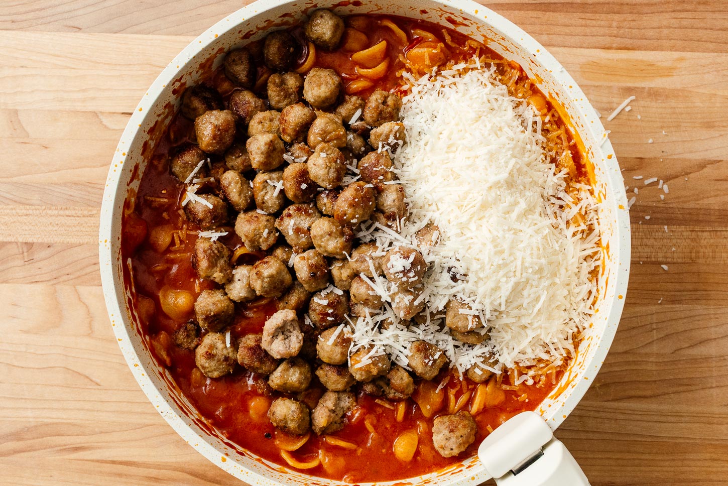 mini meatball pasta recipe | www.iamafoodblog.com