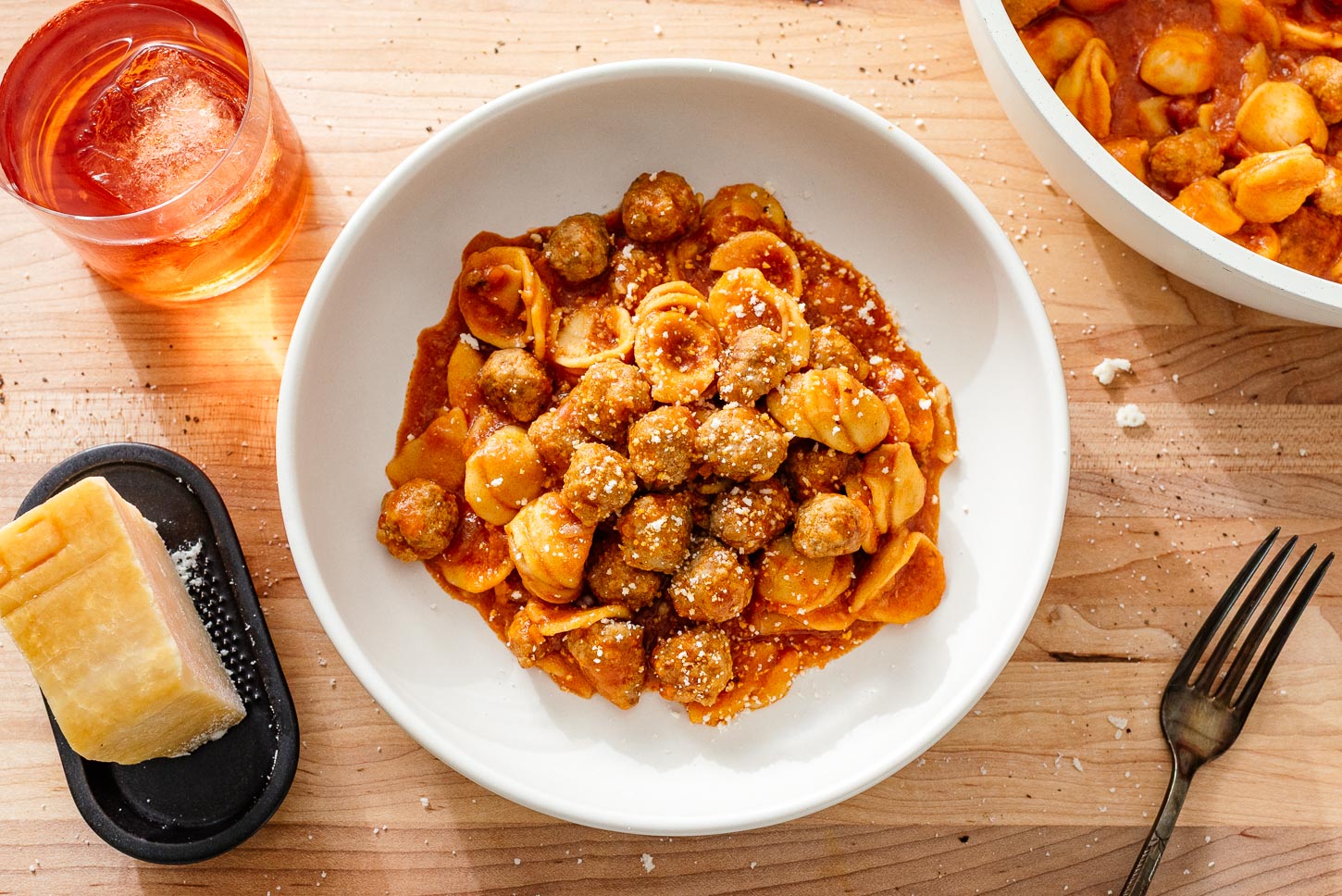 mini meatball pasta recipe | www.iamafoodblog.com