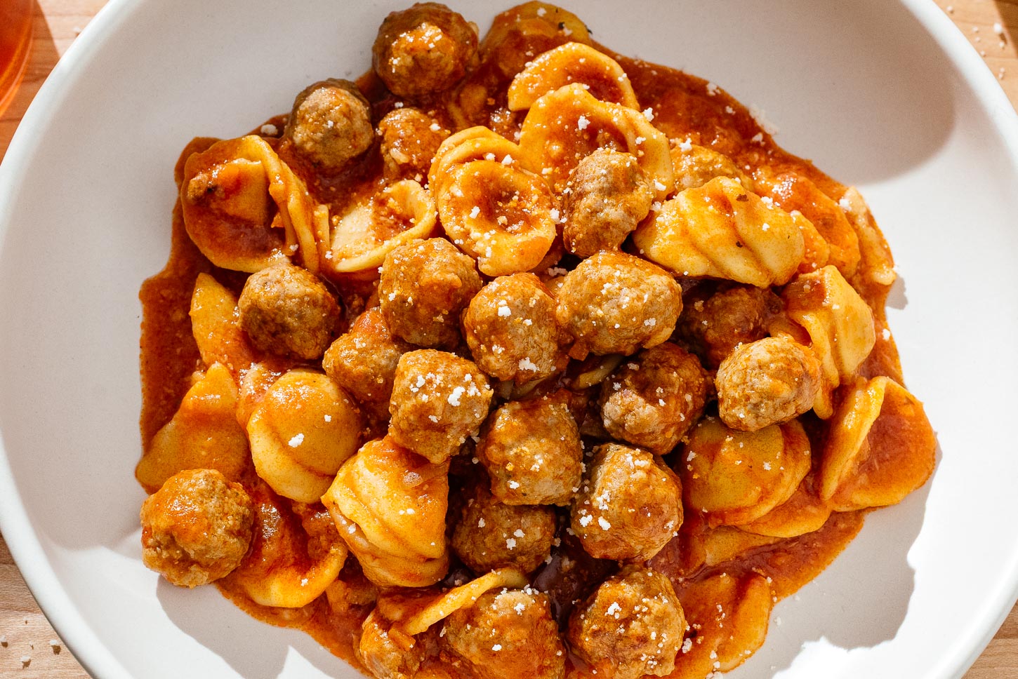 mini meatball pasta recipe | www.iamafoodblog.com