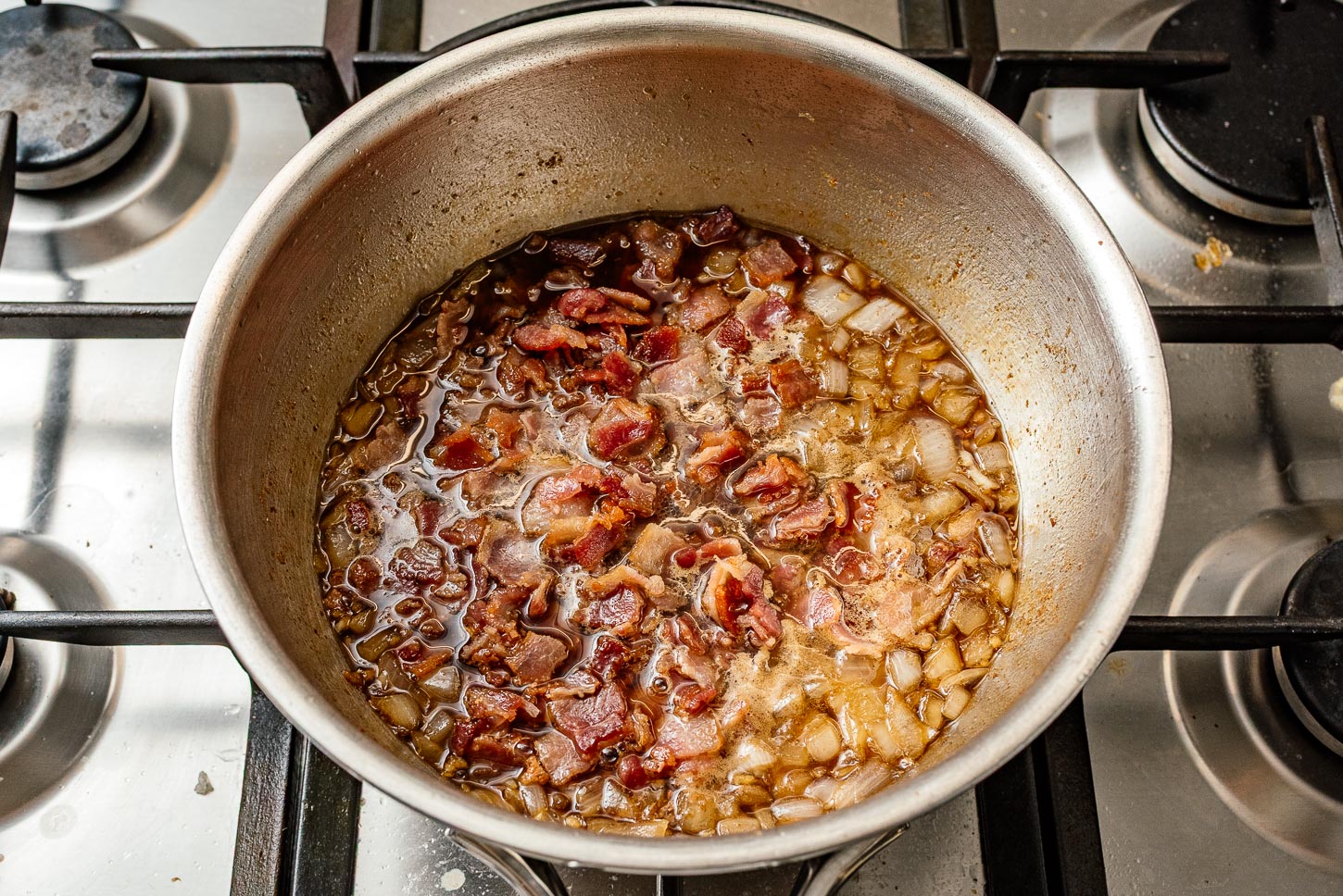 bacon jam before it's been simmered