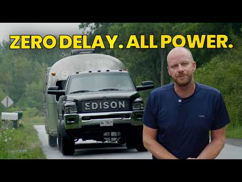 Diesel-Electric Edison Pickup Truck Showcases Ability by Seamlessly Towing 8,000-Pound Airstream
