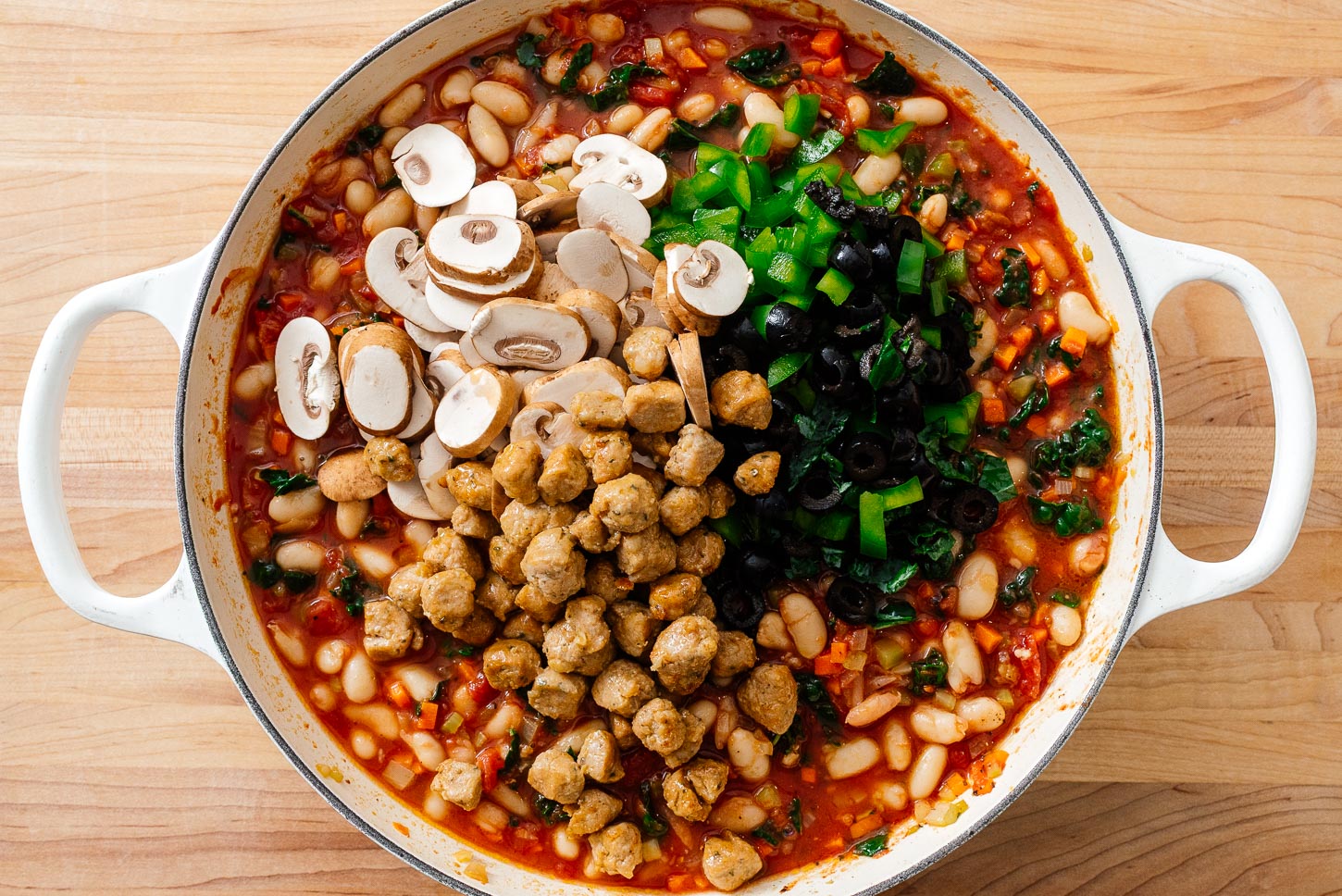 supreme pizza beans