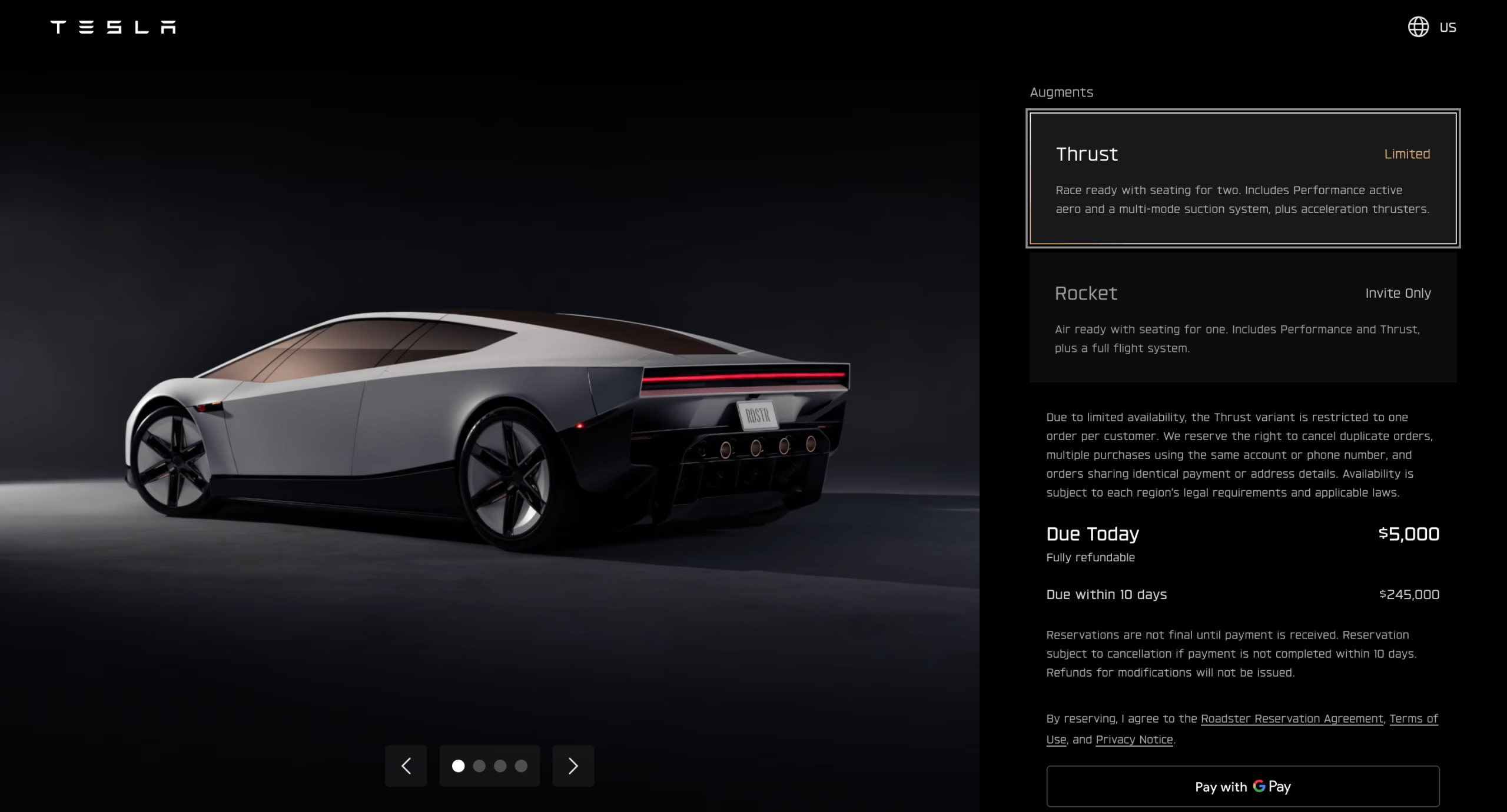 Tesla Declares That It Cannot Guarantee Roadster Reservation Holders Will Obtain a Vehicle