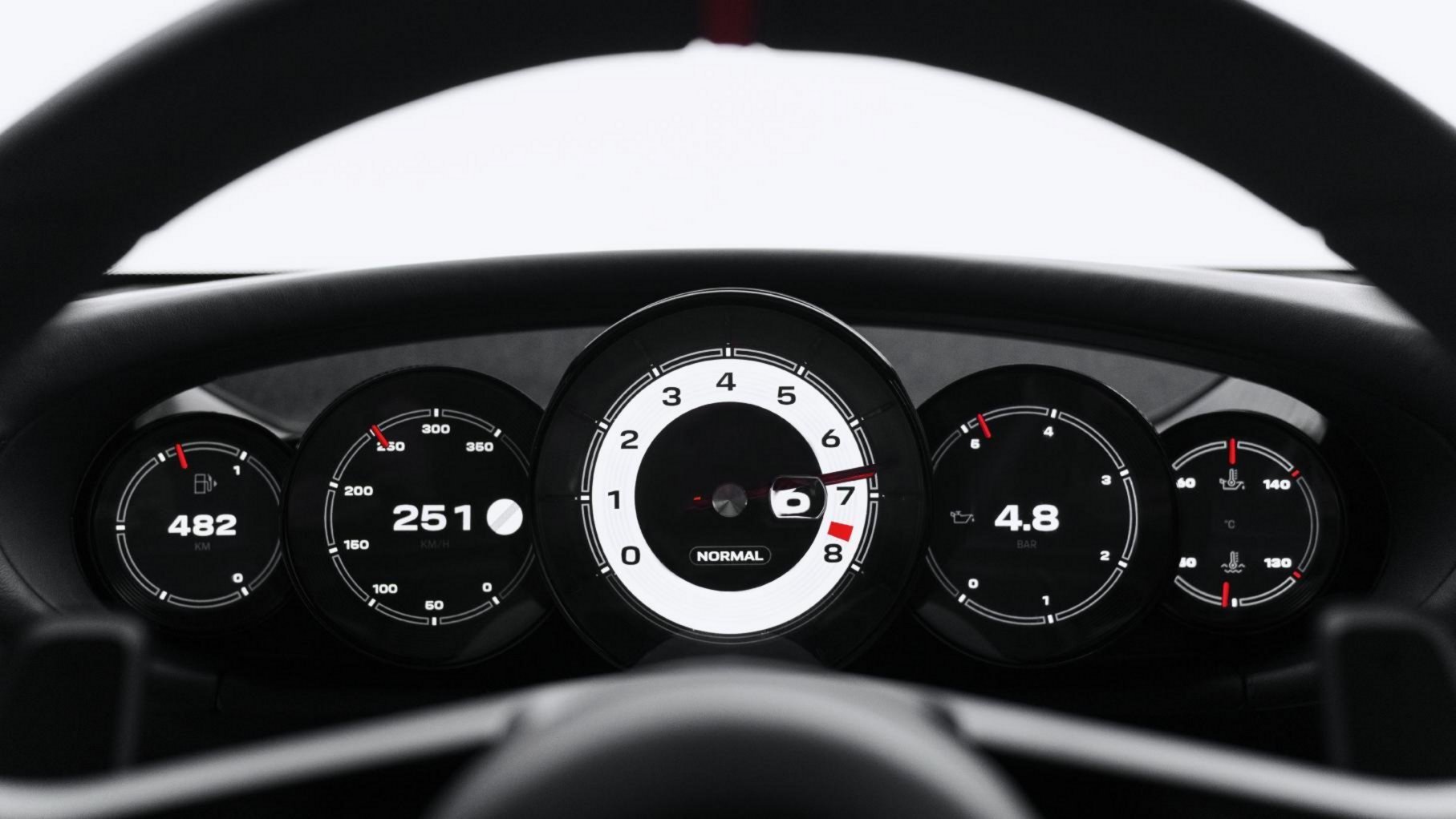 The Porsche Mission S Showcases an Analog Tachometer to Celebrate Luxury Digital Detox