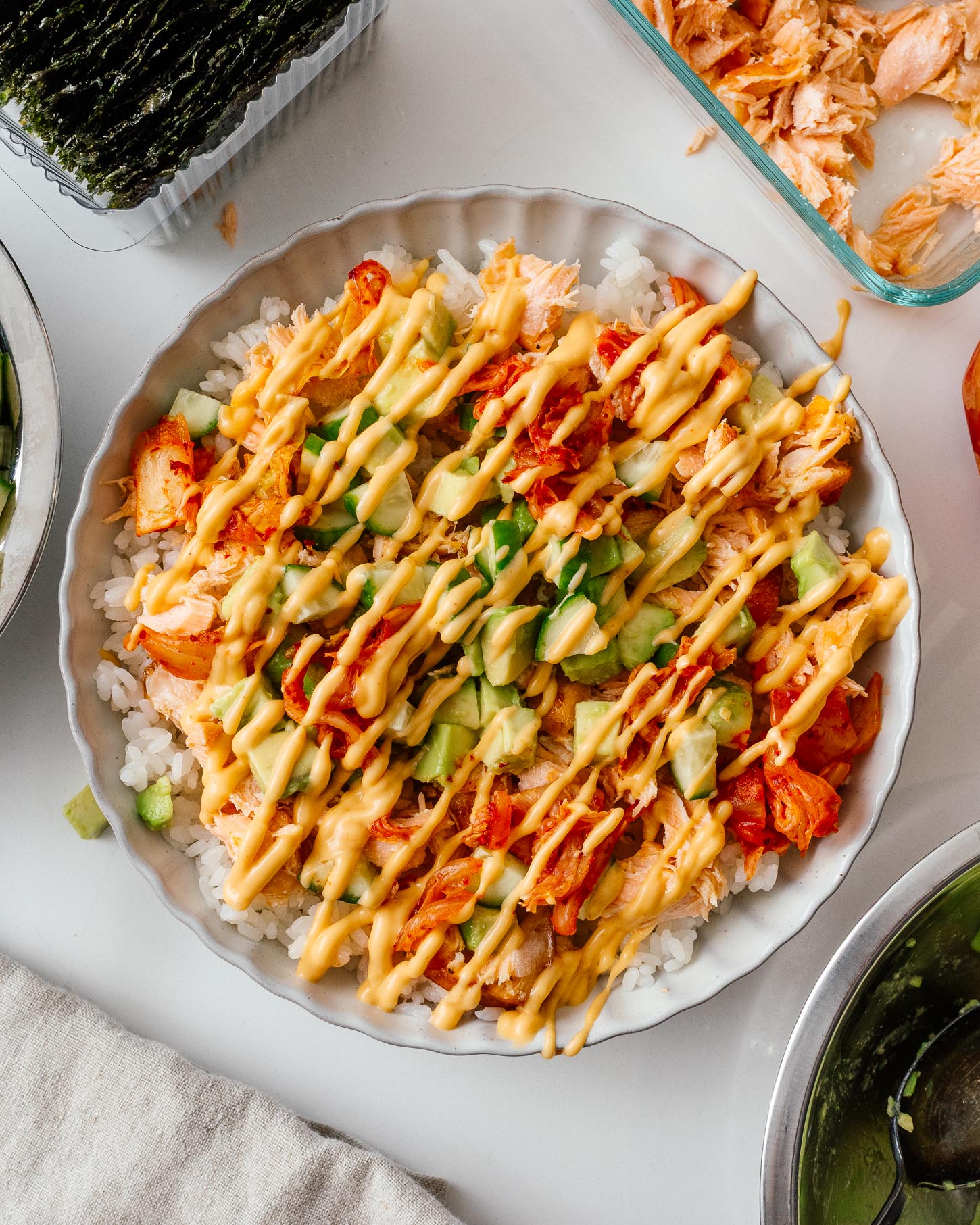 Tiktok Salmon Rice Bowl