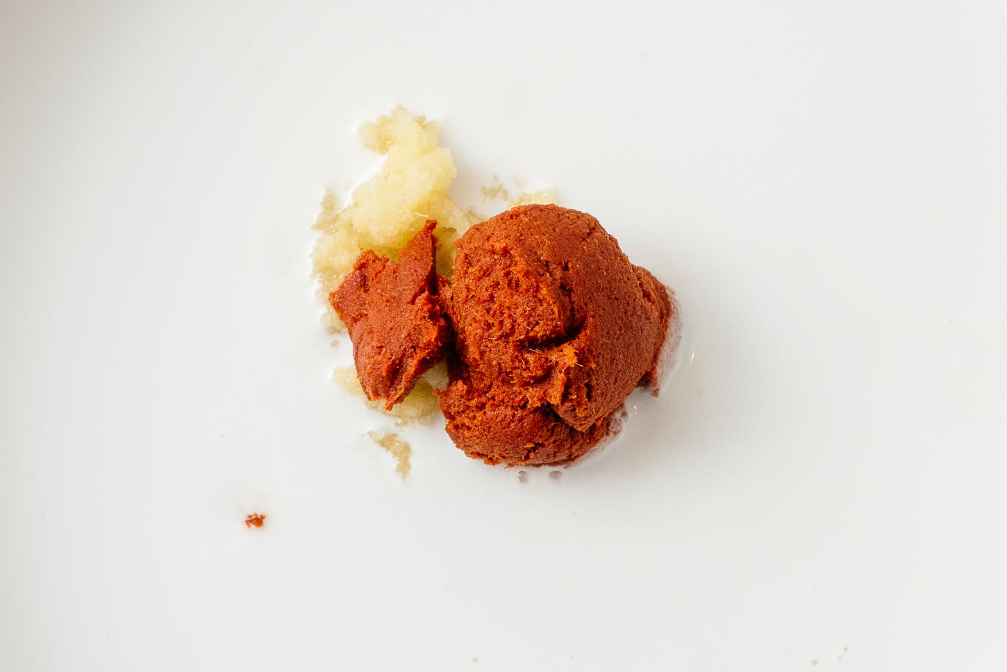 Red curry paste and coconut milk
